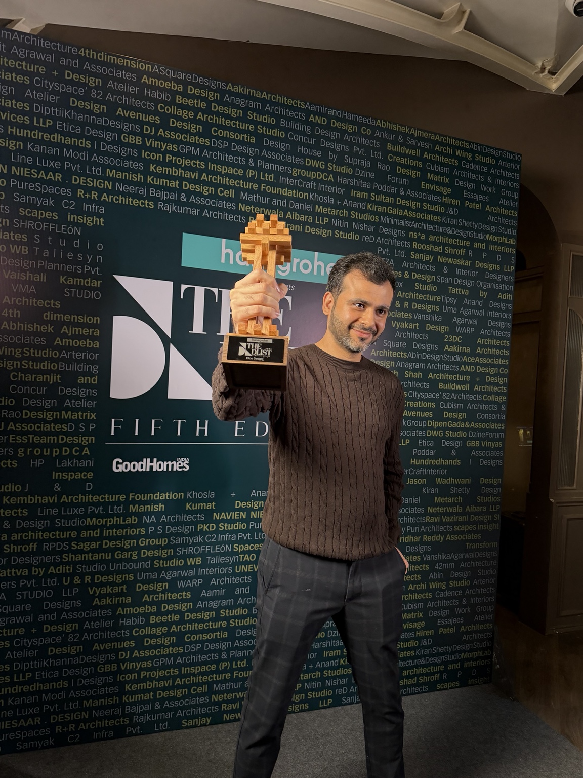Janak Rajpal holding The D List 2026 award